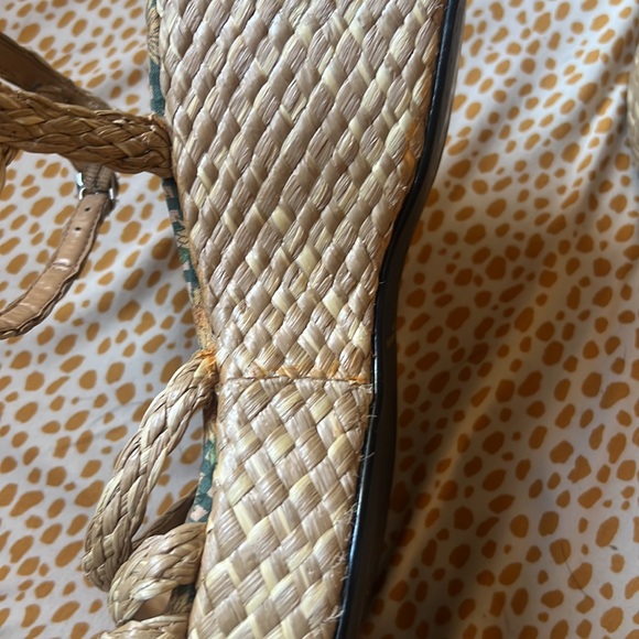 Steve Madden Vintage 90s Y2K Straw Raffia Chunky Platform Sandal 9 - Picture 10 of 11